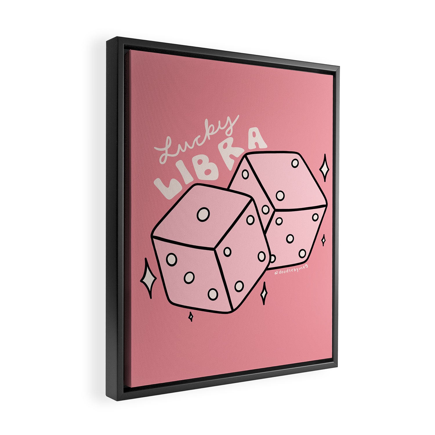 Libra Dice Framed Canvas Print Gallery Image 2