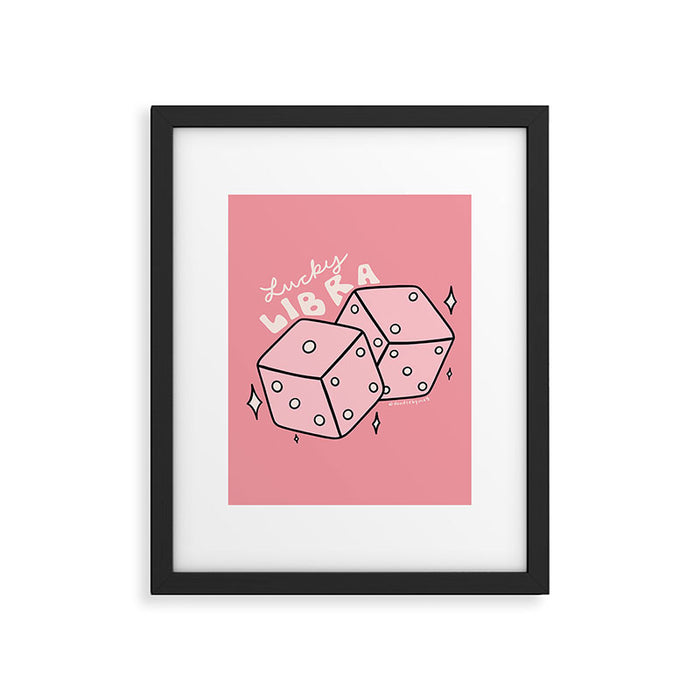 Libra Dice Framed Art Print Gallery Image 1
