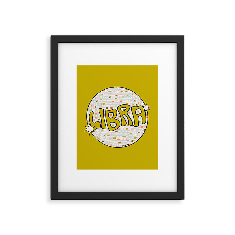 Libra Disco Ball Framed Art Print Gallery Image 6