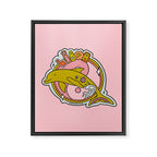 Libra Dolphin Framed Canvas Print Gallery Image 8