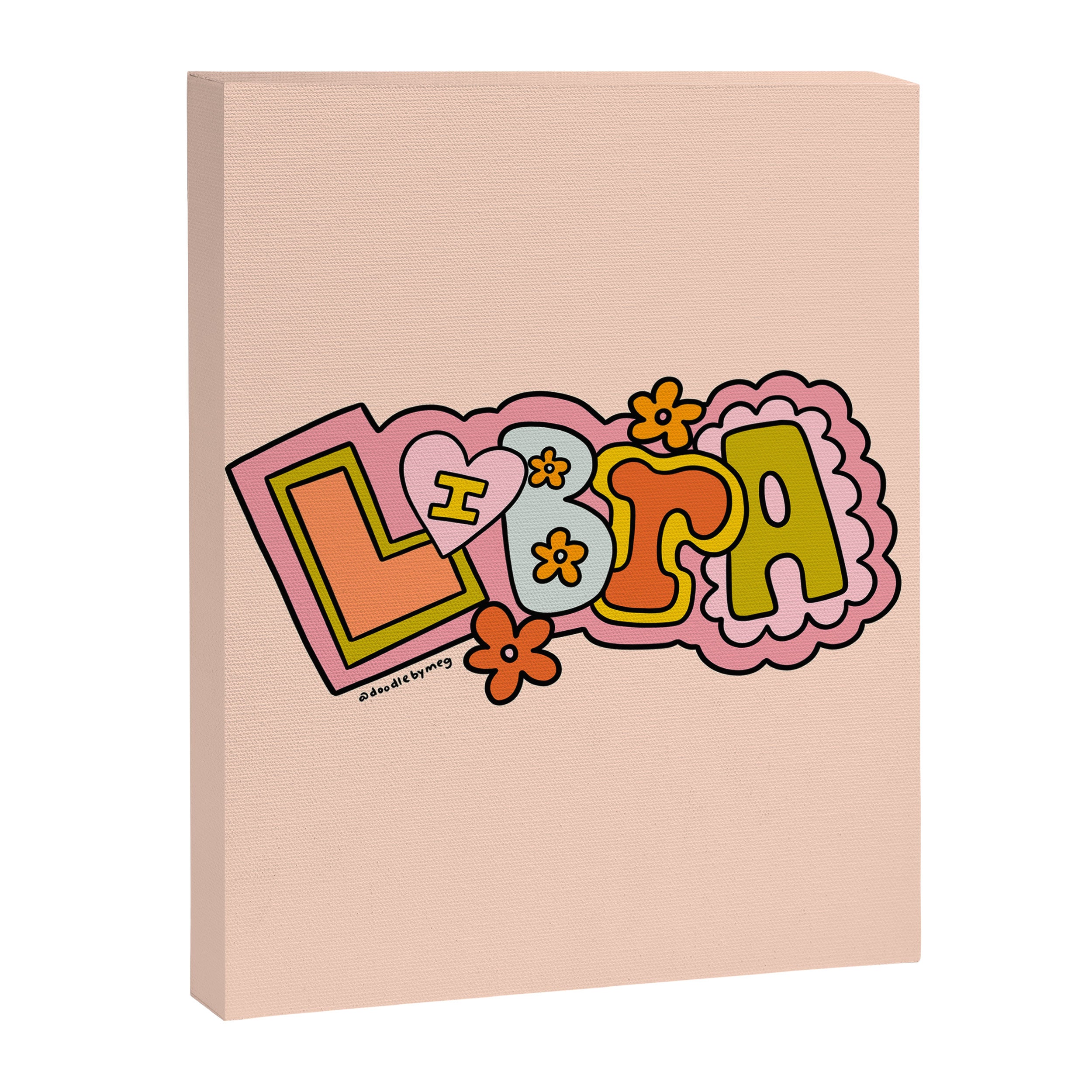 Libra Doodle Letters Canvas Print Gallery Image 8