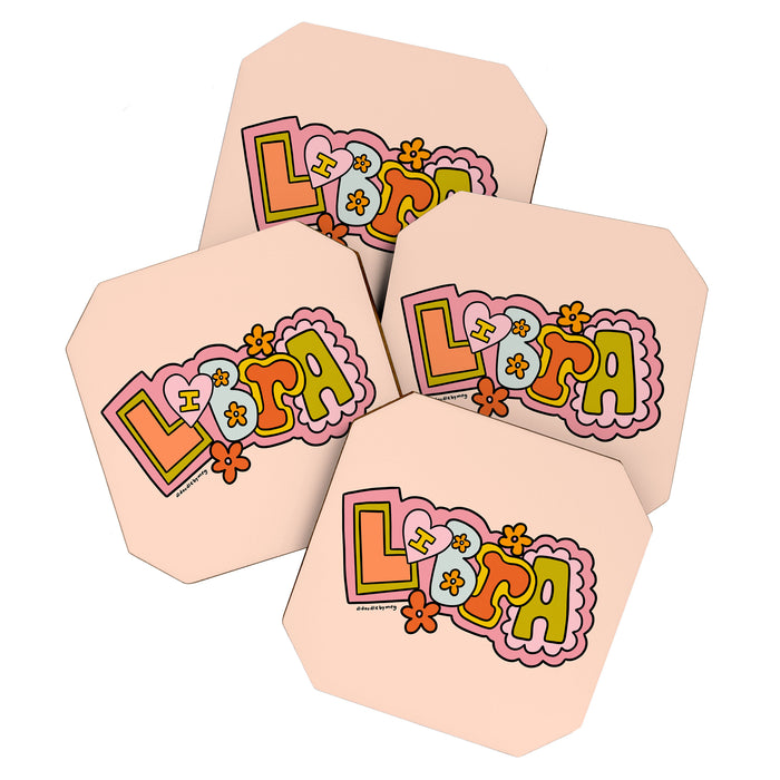 Libra Doodle Letters Coaster Gallery Image 1