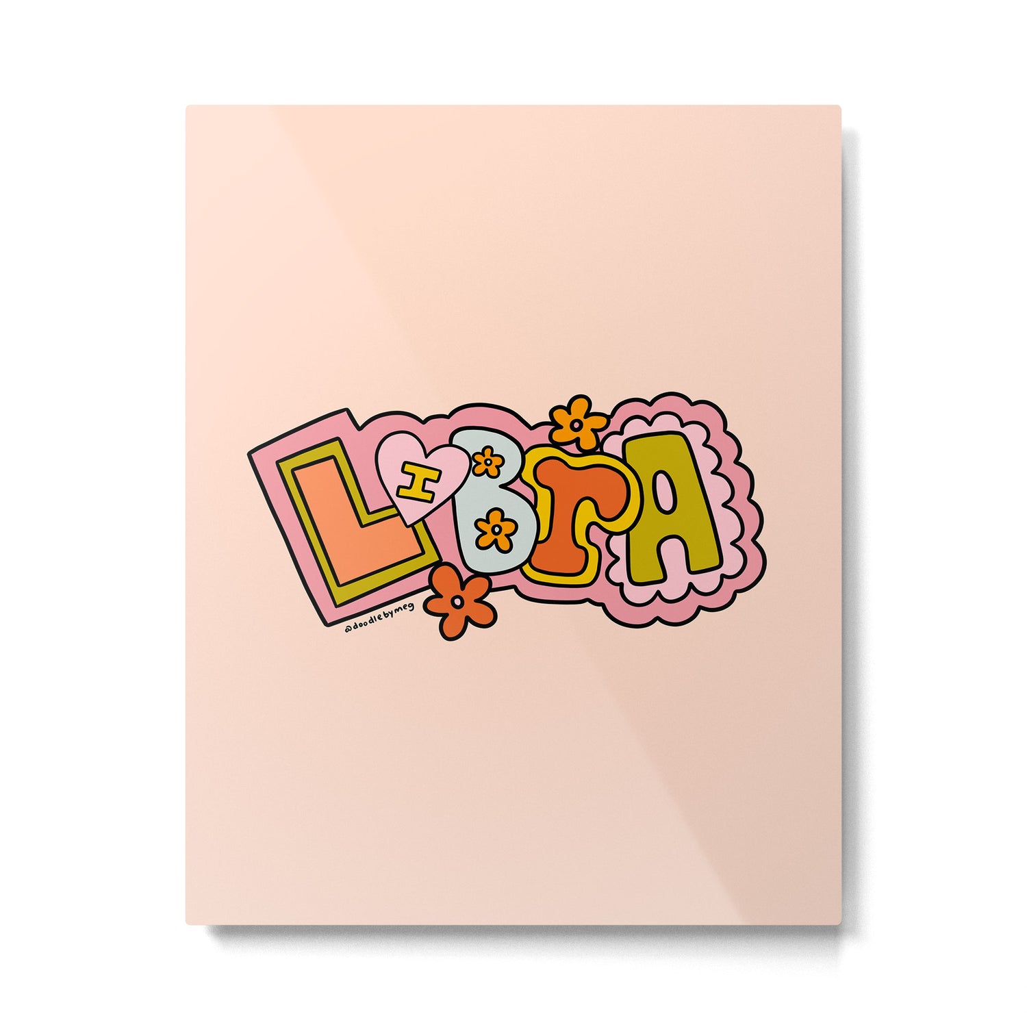 Libra Doodle Letters Metal Print Gallery Image 6