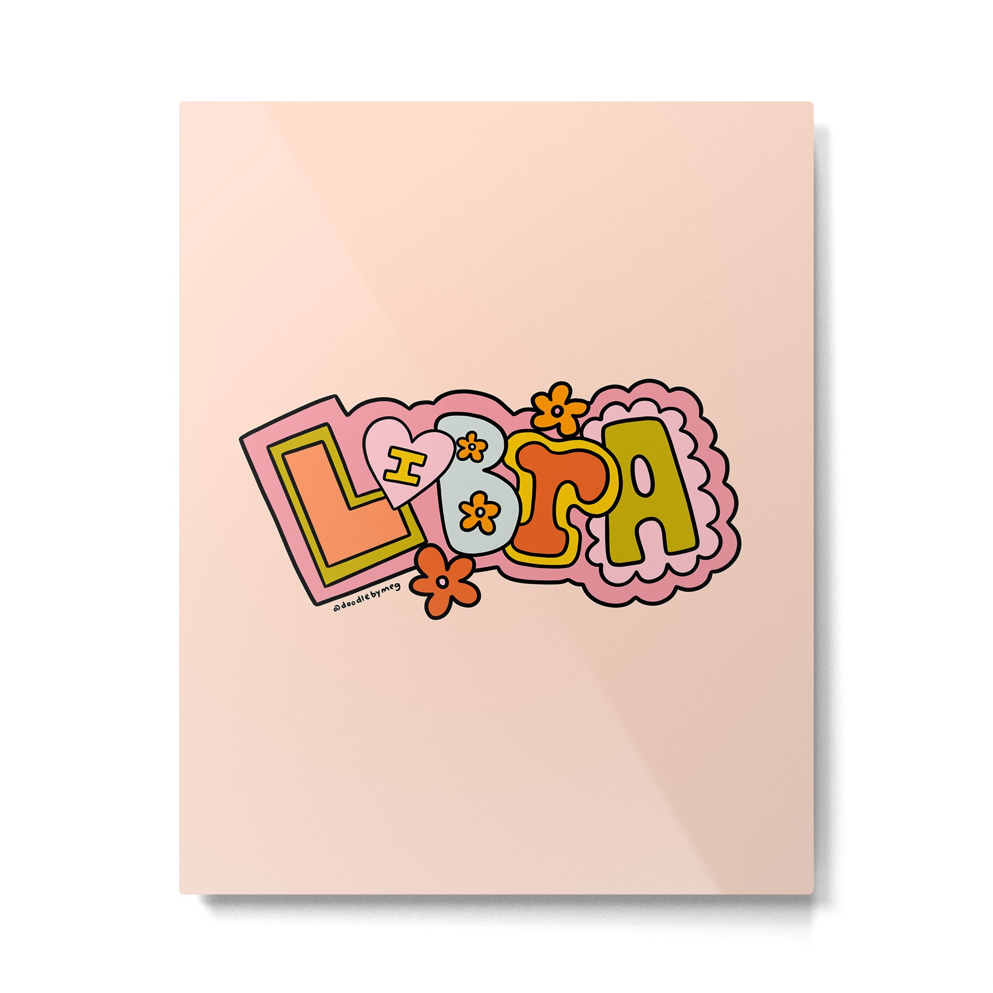Libra Doodle Letters Metal Print Gallery Image 6