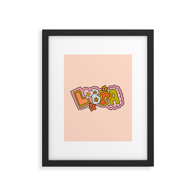 Libra Doodle Letters Framed Art Print Gallery Image 6