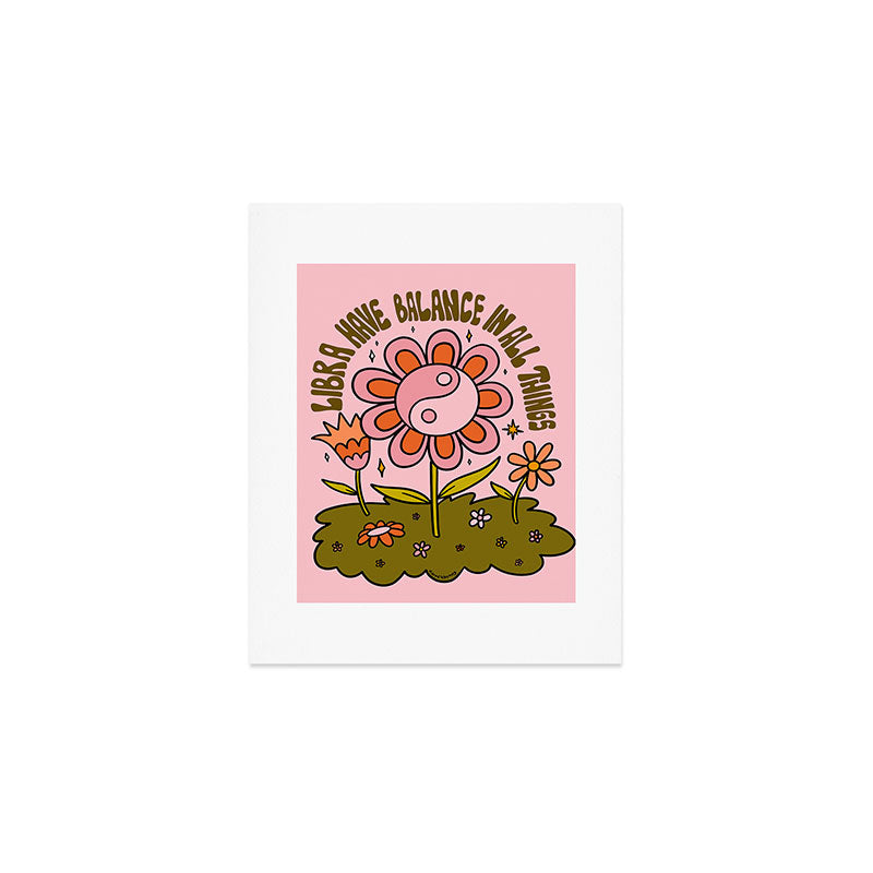 Libra Flower Art Print Gallery Image 1