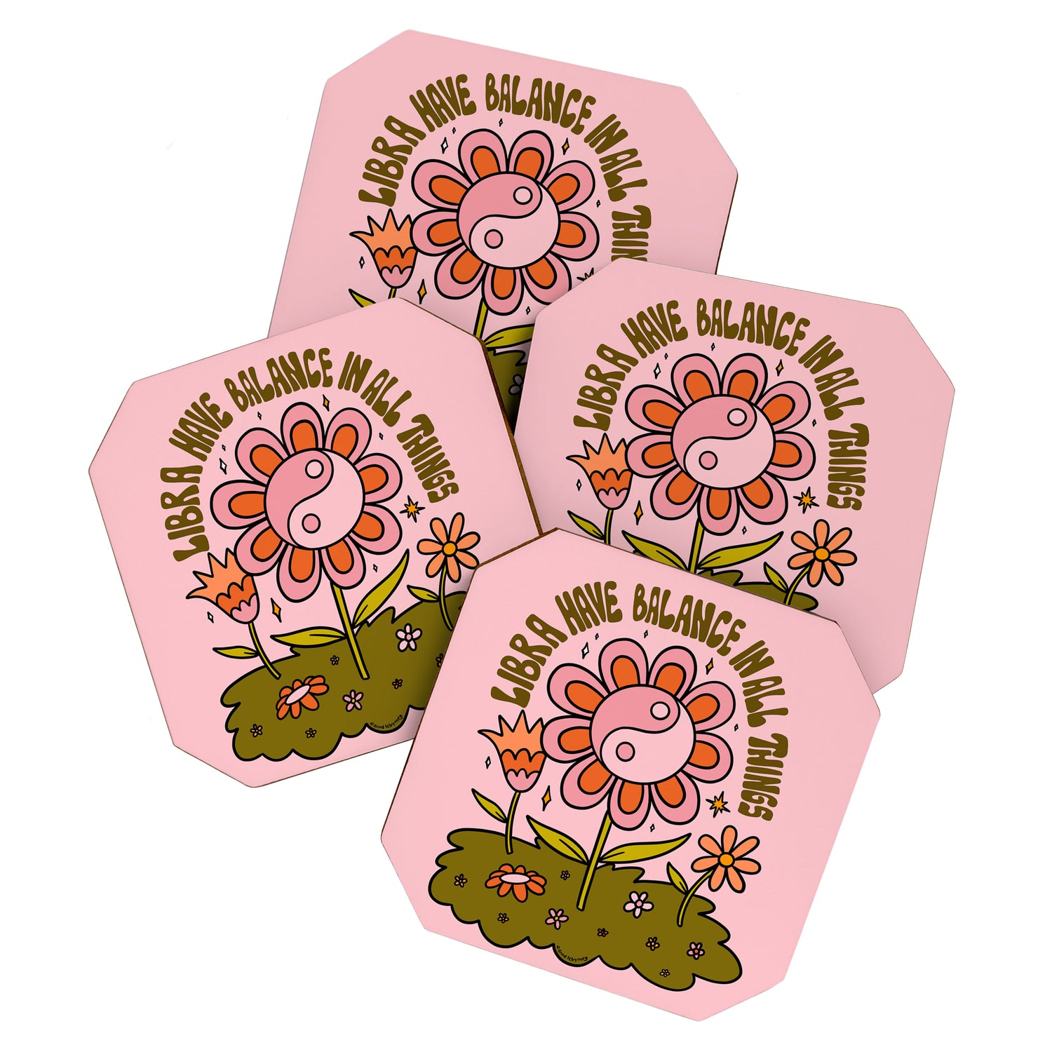 Libra Flower Coaster Gallery Image 1