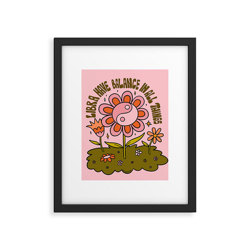 Libra Flower Framed Art Print Gallery Image 6