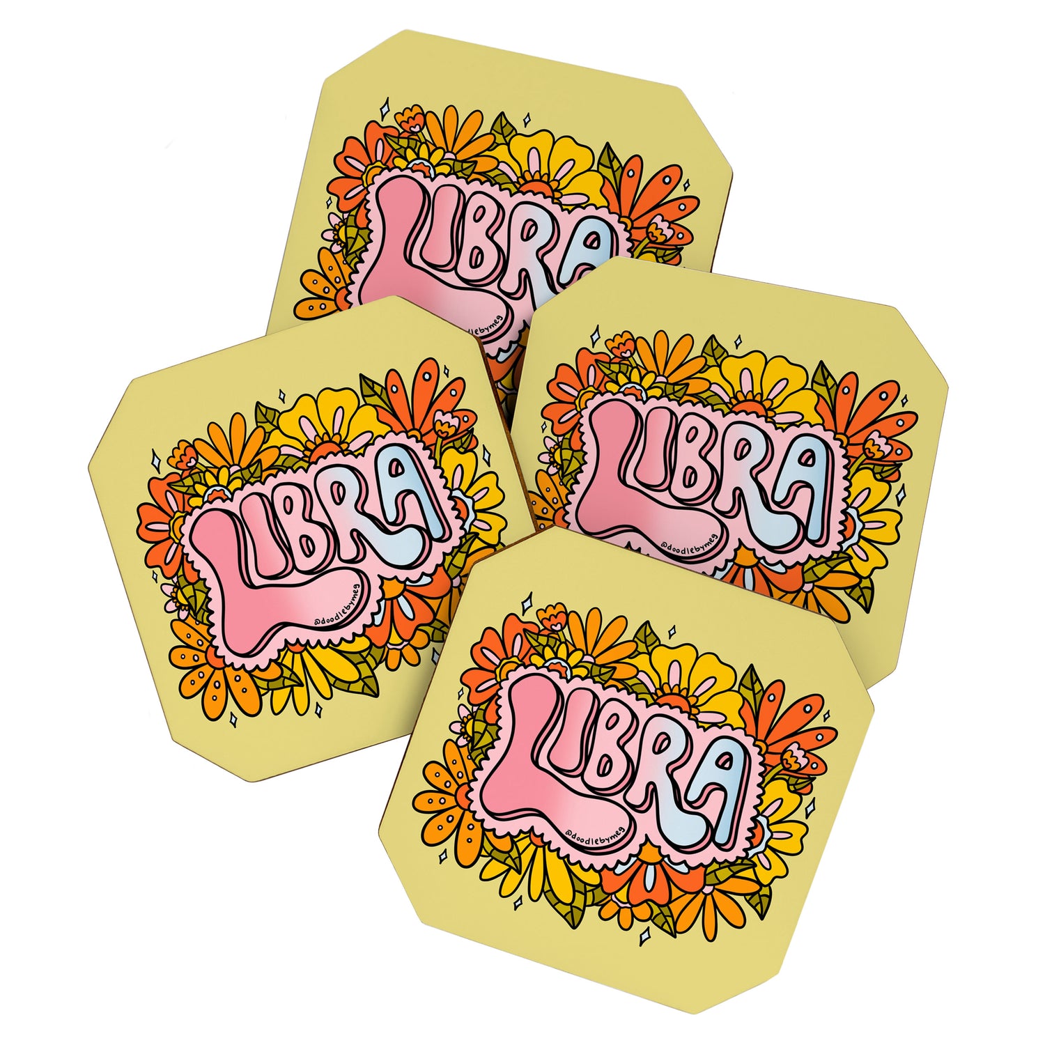 Libra Flowers Coaster Gallery Image 1