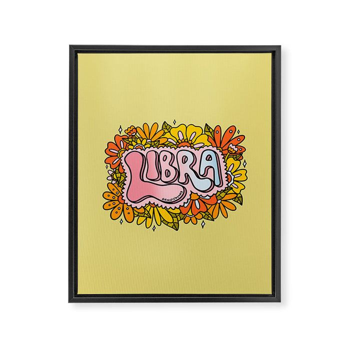Libra Flowers Framed Canvas Print Gallery Image 1