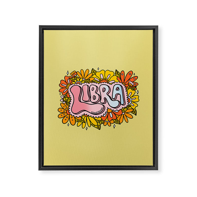 Libra Flowers Framed Canvas Print Gallery Image 8