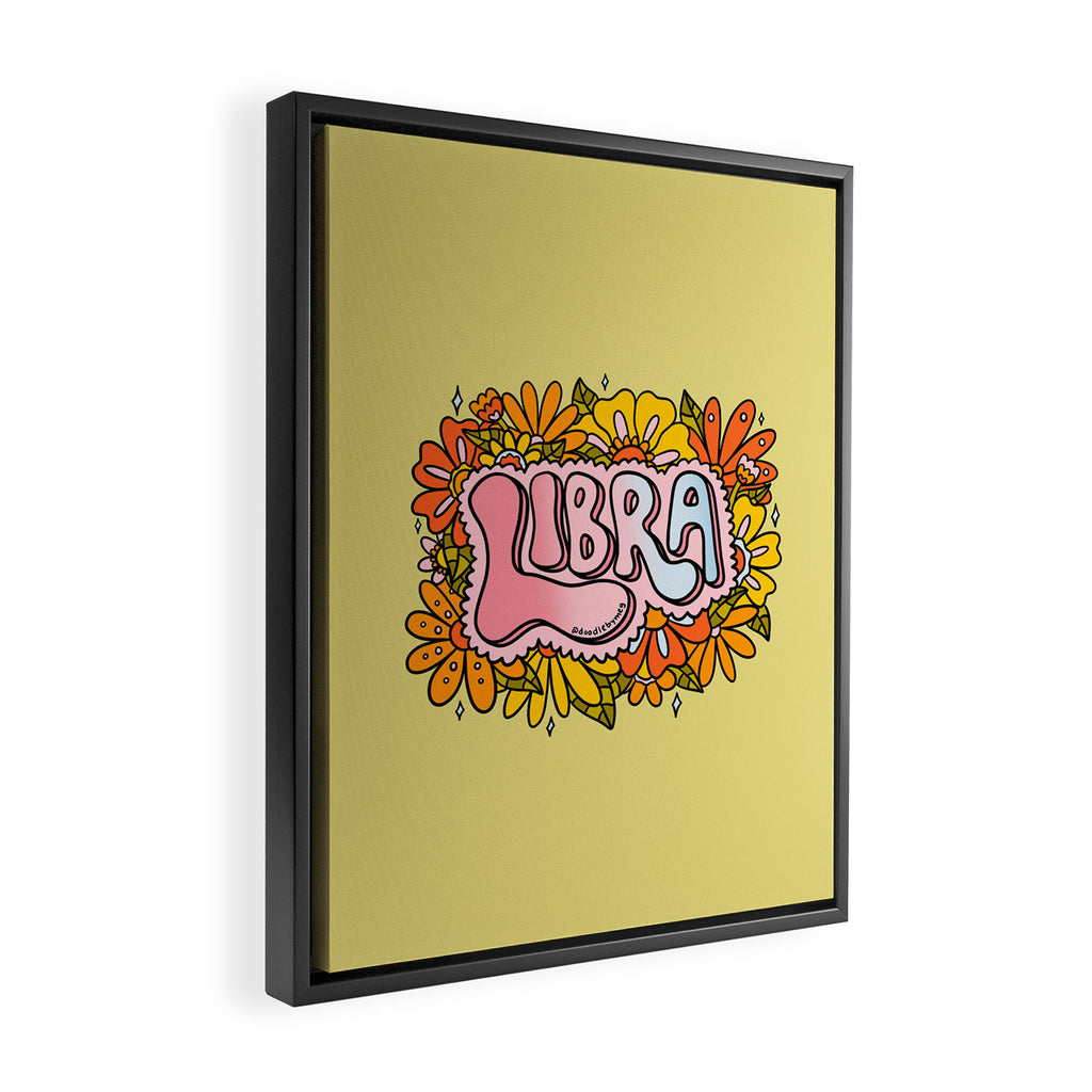 Libra Flowers Framed Canvas Print Gallery Image 2