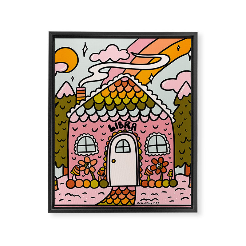 Libra Gingerbread House Framed Canvas Print Gallery Image 8