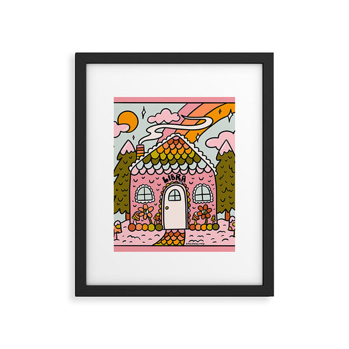 Libra Gingerbread House Framed Art Print Gallery Image 1