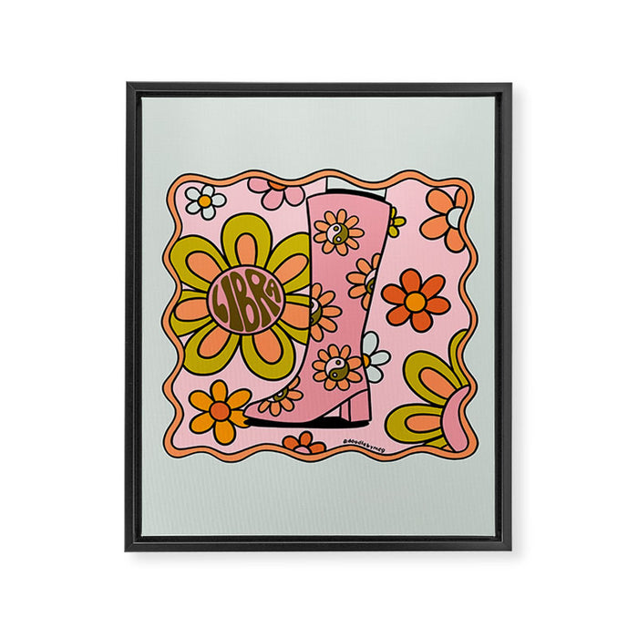Libra Groovy Boot Framed Canvas Print Gallery Image 1