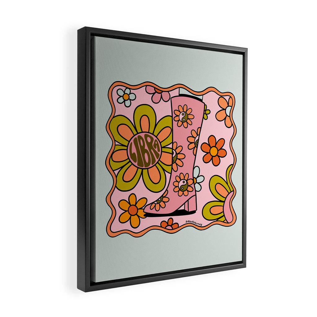 Libra Groovy Boot Framed Canvas Print Gallery Image 2