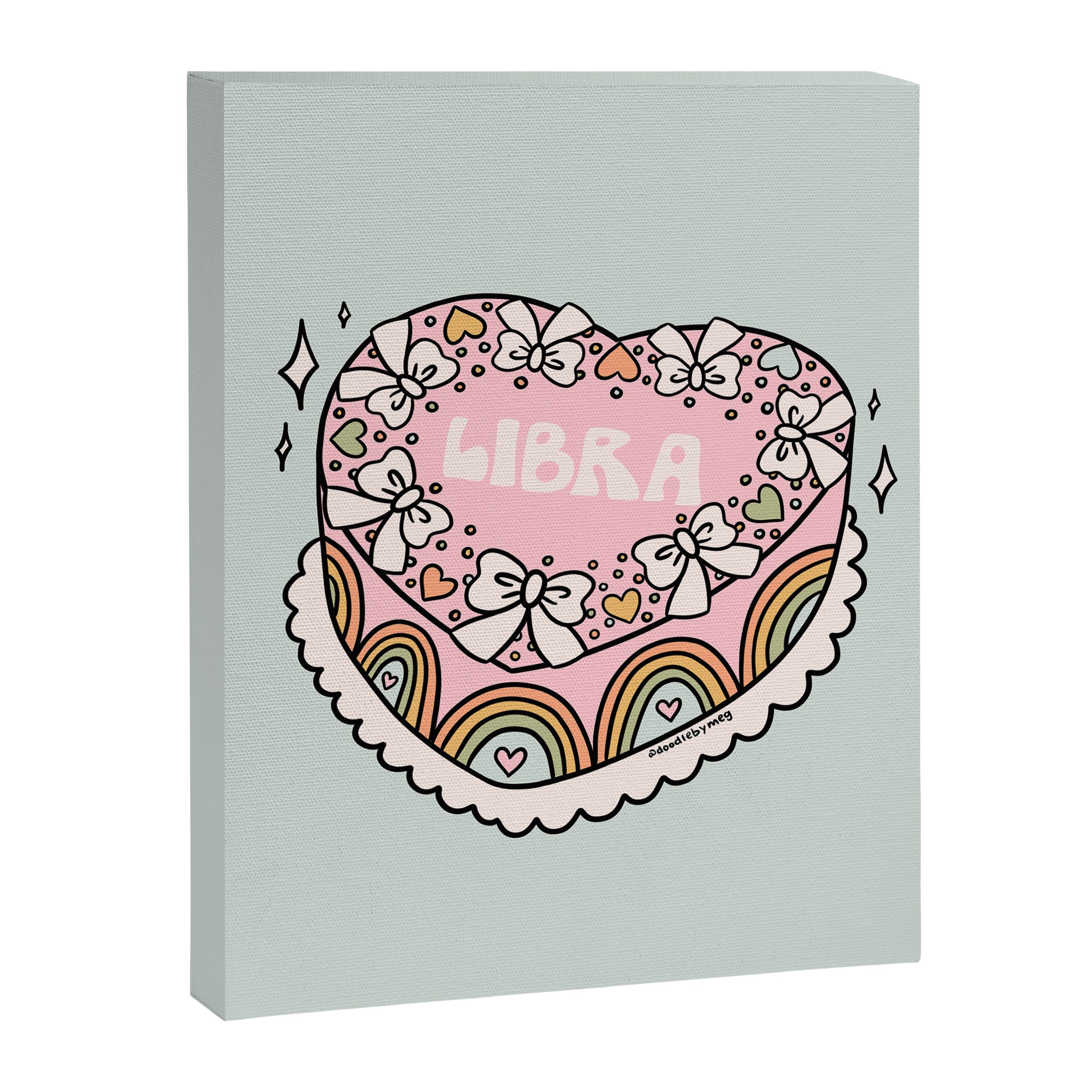 Libra Heart Cake Canvas Print Gallery Image 8