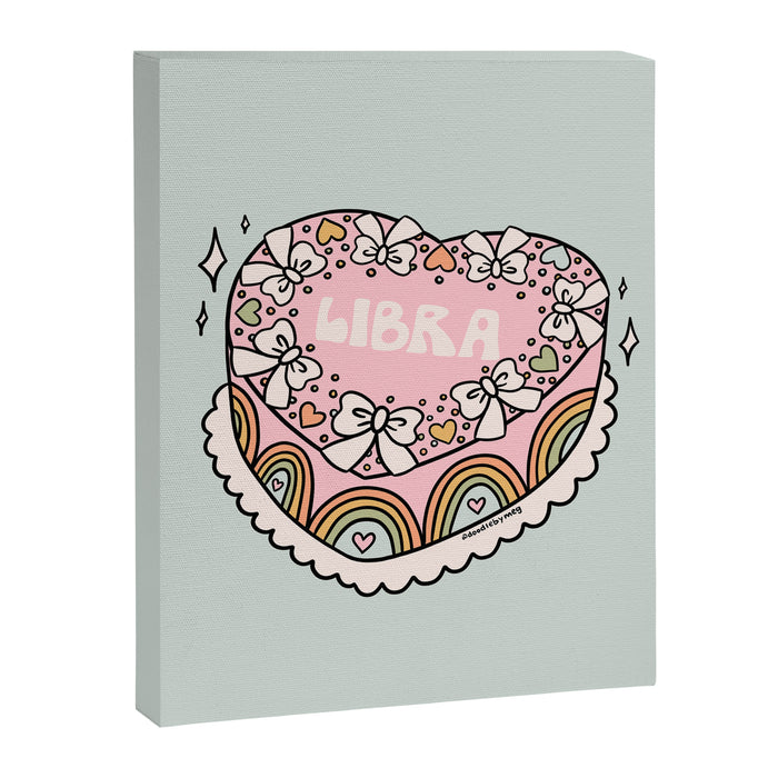Libra Heart Cake Canvas Print Gallery Image 1