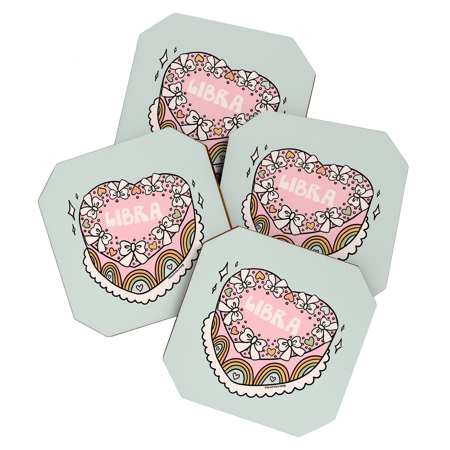 Libra Heart Cake Coaster Gallery Image 1