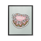Libra Heart Cake Framed Canvas Print Gallery Image 8