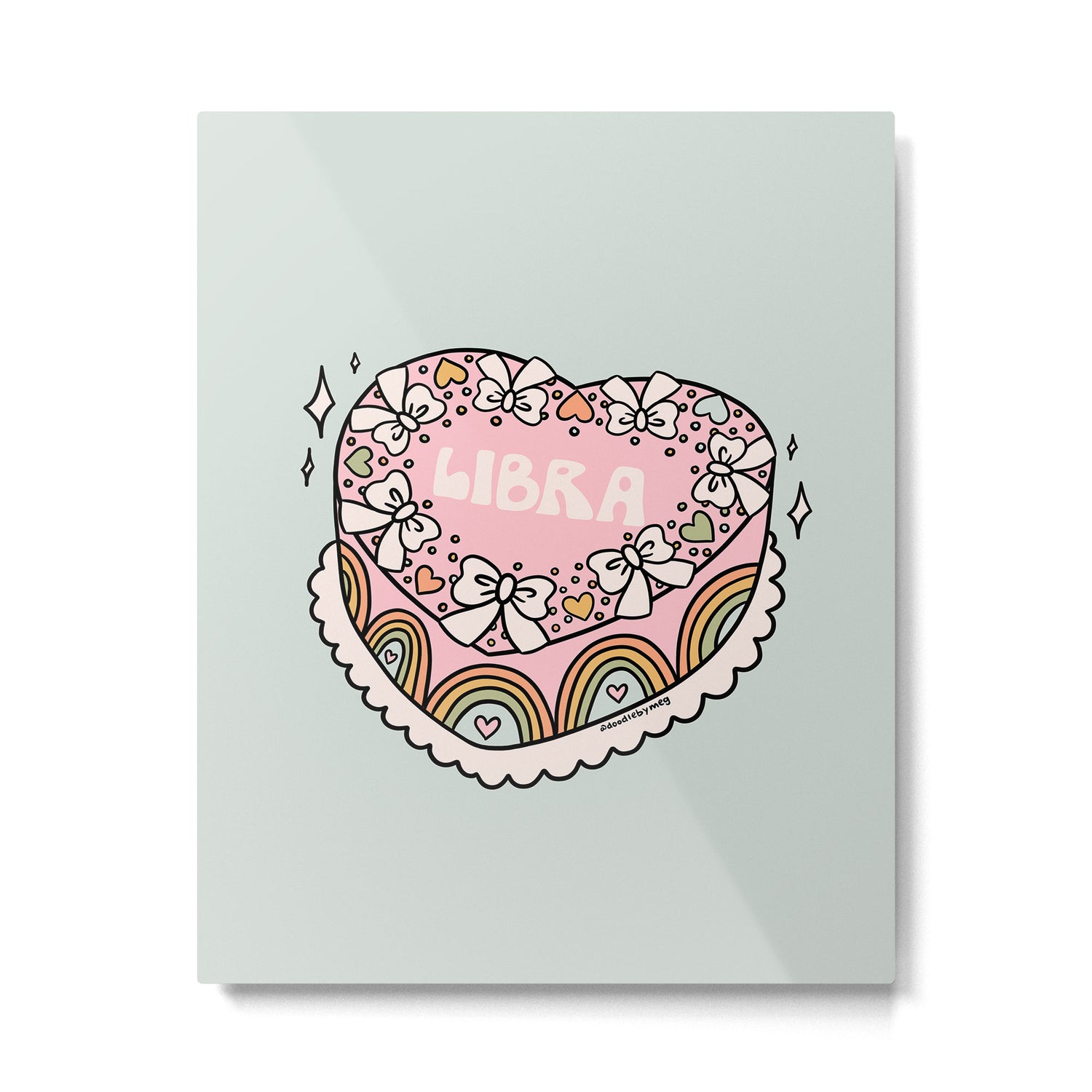 Libra Heart Cake Metal Print Gallery Image 6