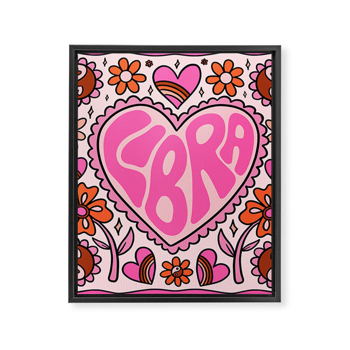Libra Heart Framed Canvas Print Gallery Image 1