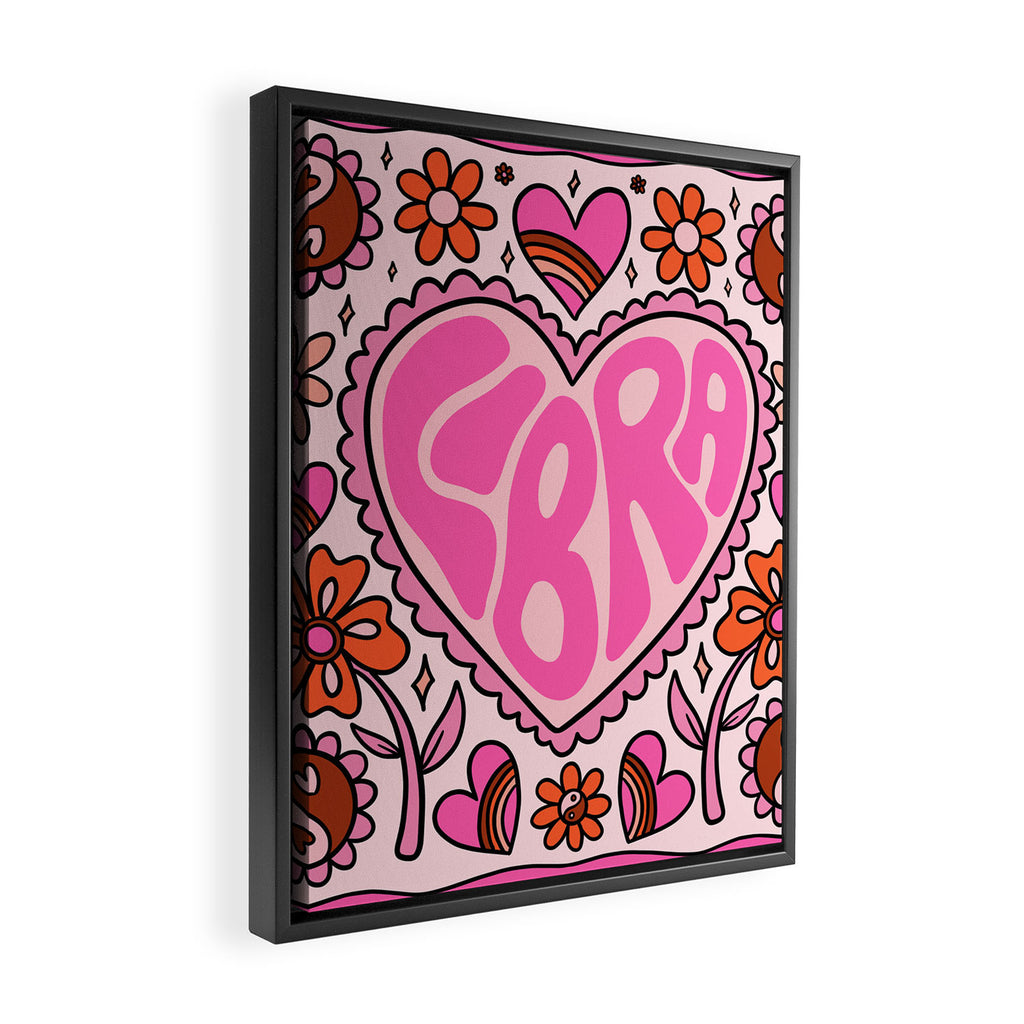 Libra Heart Framed Canvas Print Gallery Image 2