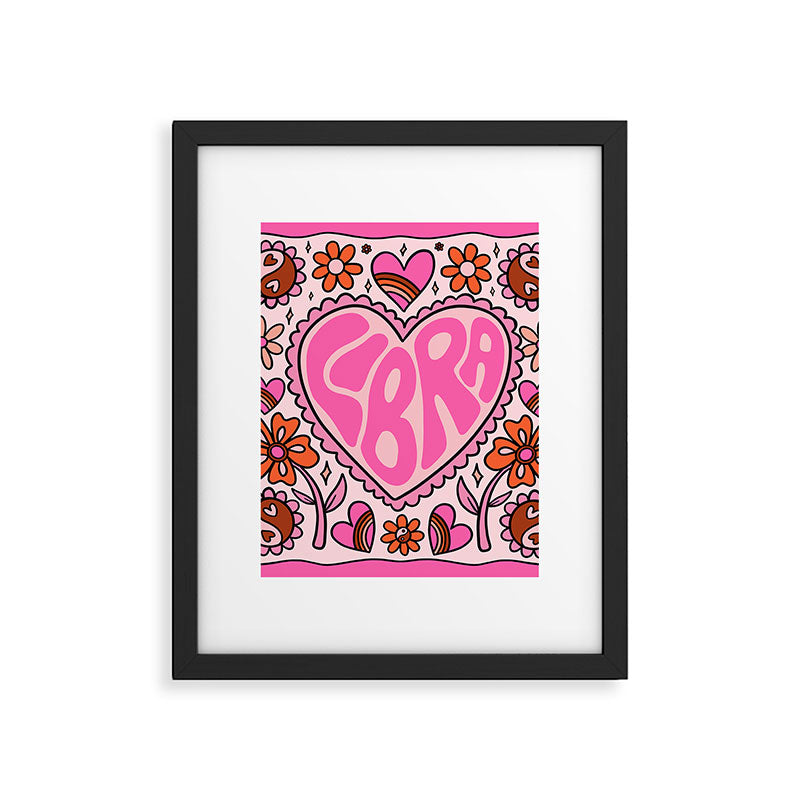 Libra Heart Framed Art Print Gallery Image 6