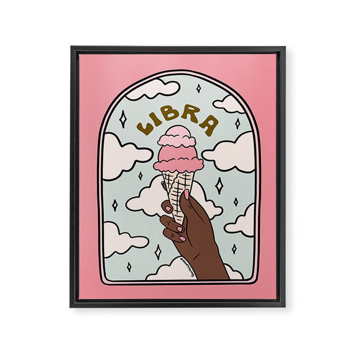 Libra Ice cream Framed Canvas Print Gallery Image 1