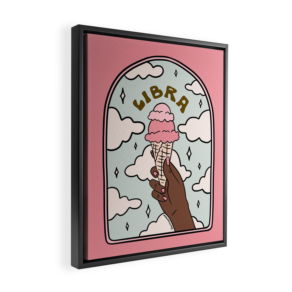 Libra Ice cream Framed Canvas Print Gallery Image 2