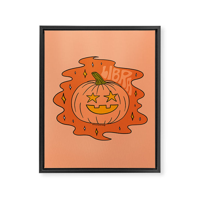 Libra Jack O Lantern Framed Canvas Print Gallery Image 1