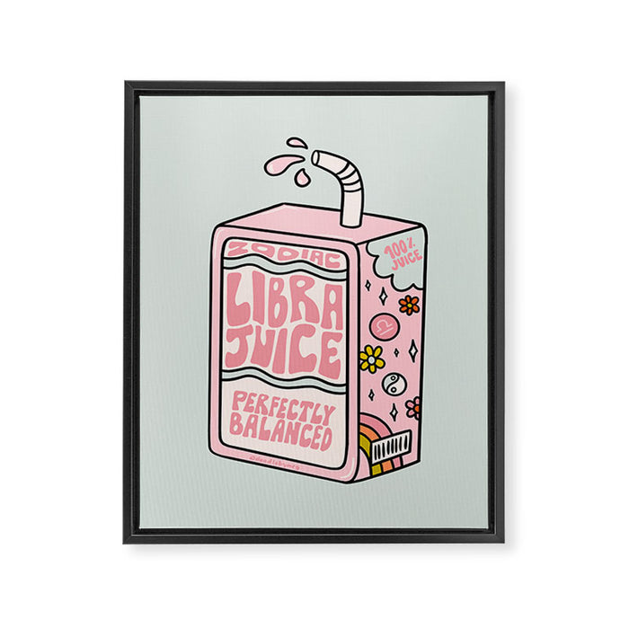 Libra Juice Box Framed Canvas Print Gallery Image 1