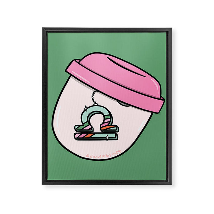 Libra Keychain Framed Canvas Print Gallery Image 1