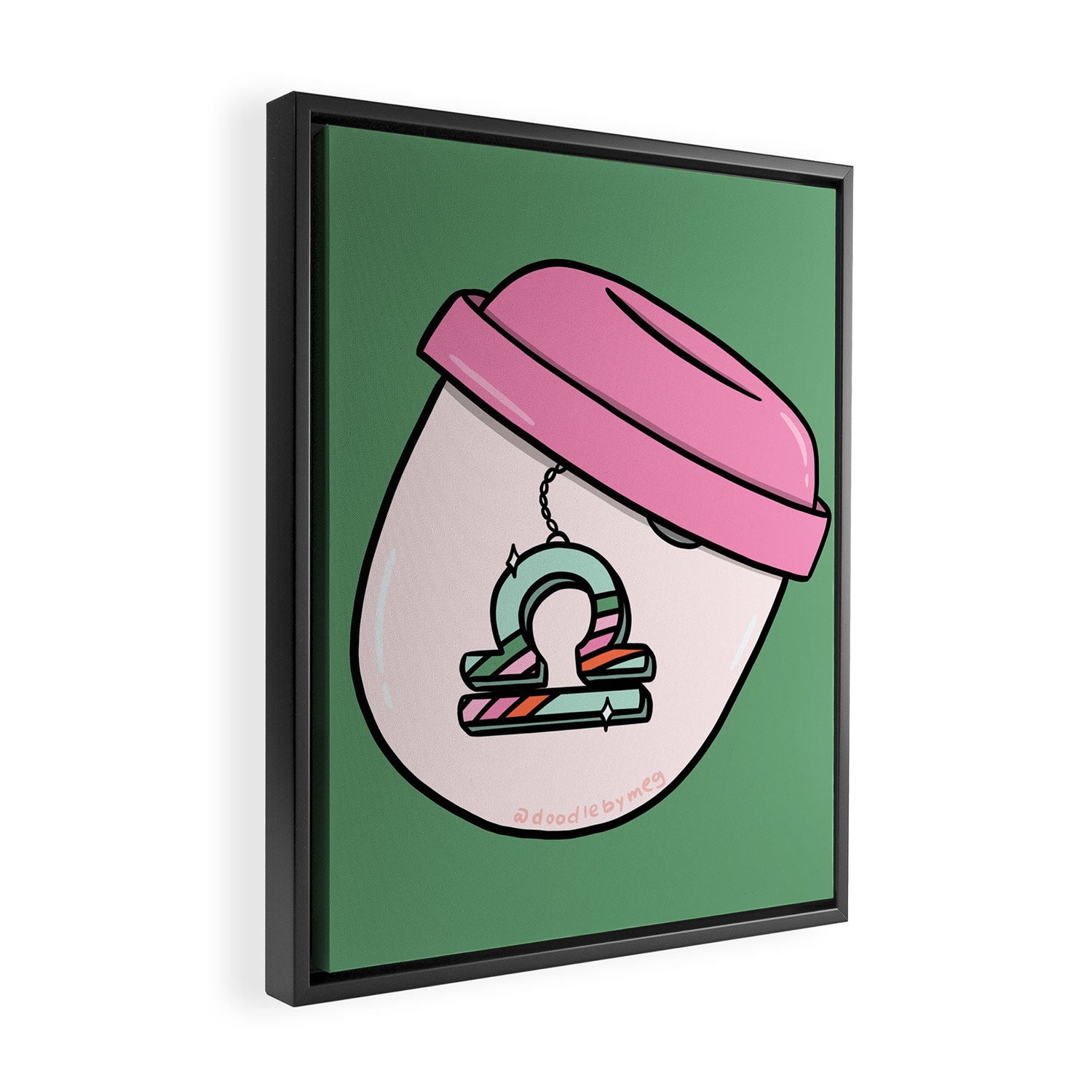 Libra Keychain Framed Canvas Print Gallery Image 2
