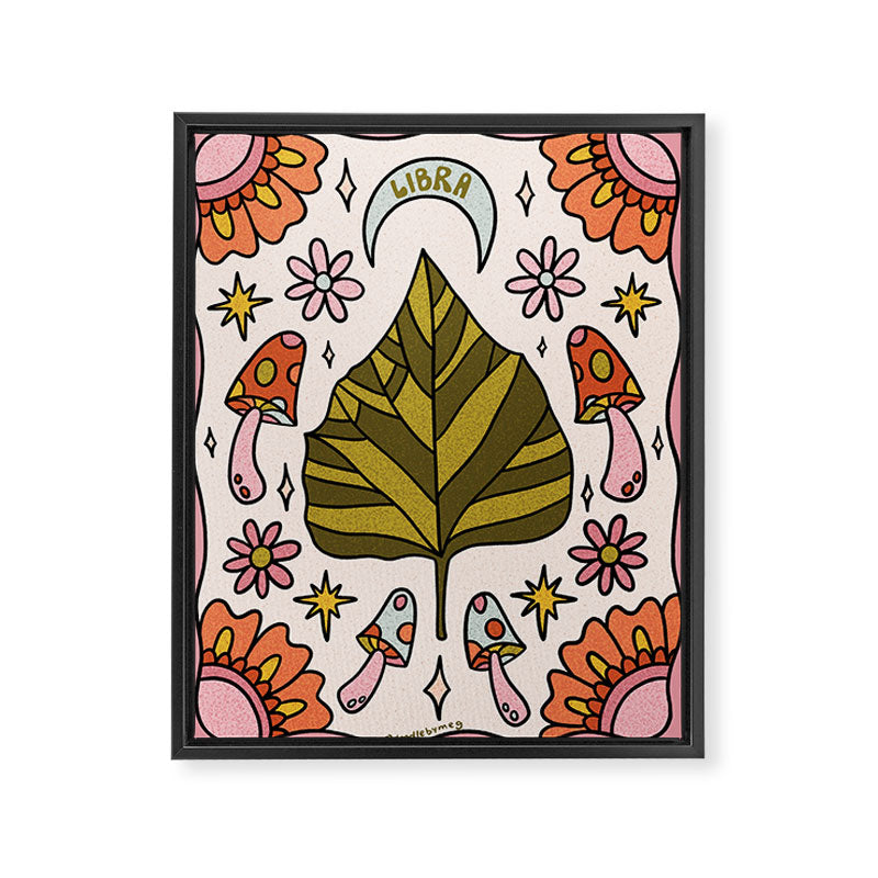 Libra Leaf Framed Canvas Print Gallery Image 8