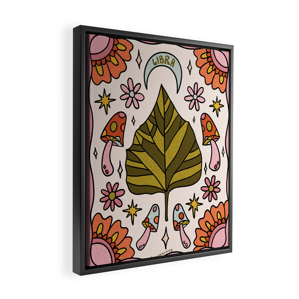 Libra Leaf Framed Canvas Print Gallery Image 2