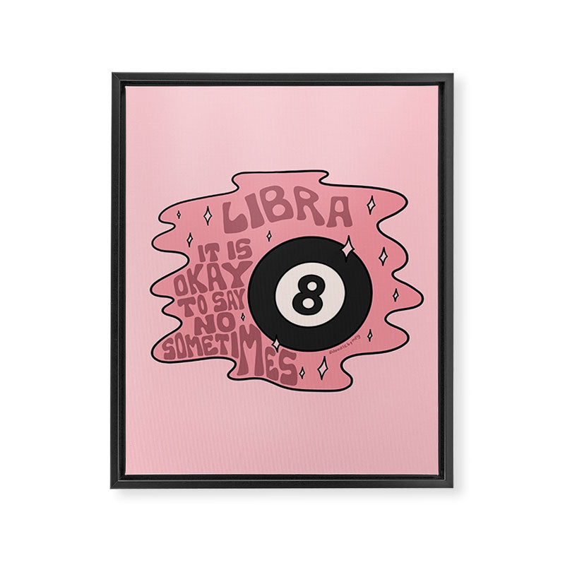 Libra Magic 8 Ball Framed Canvas Print Gallery Image 8