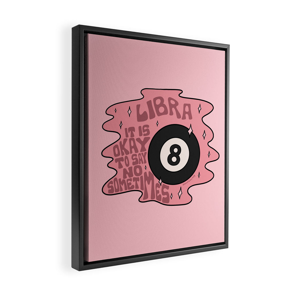 Libra Magic 8 Ball Framed Canvas Print Gallery Image 2