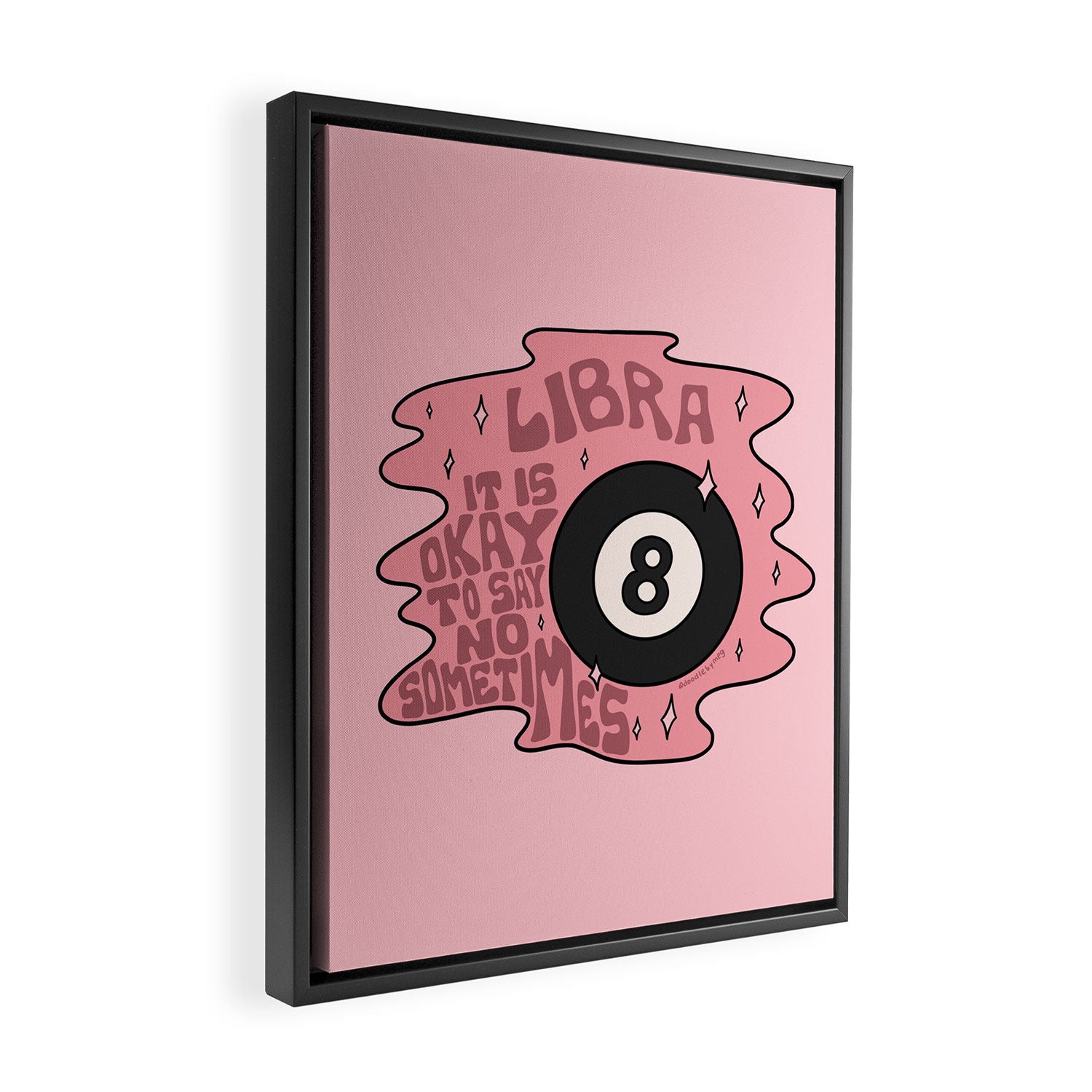 Libra Magic 8 Ball Framed Canvas Print Gallery Image 2