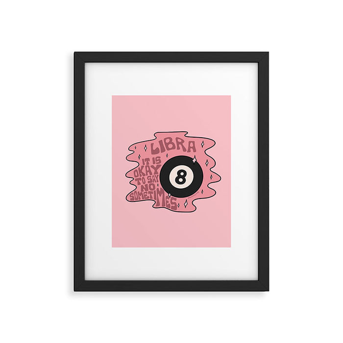 Libra Magic 8 Ball Framed Art Print Gallery Image 1