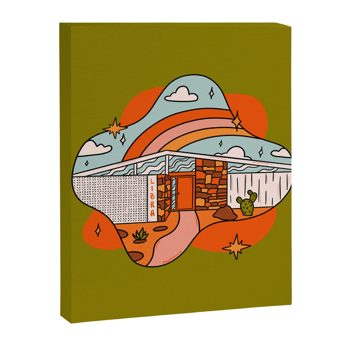 Libra Mid Century House Canvas Print Gallery Image 1