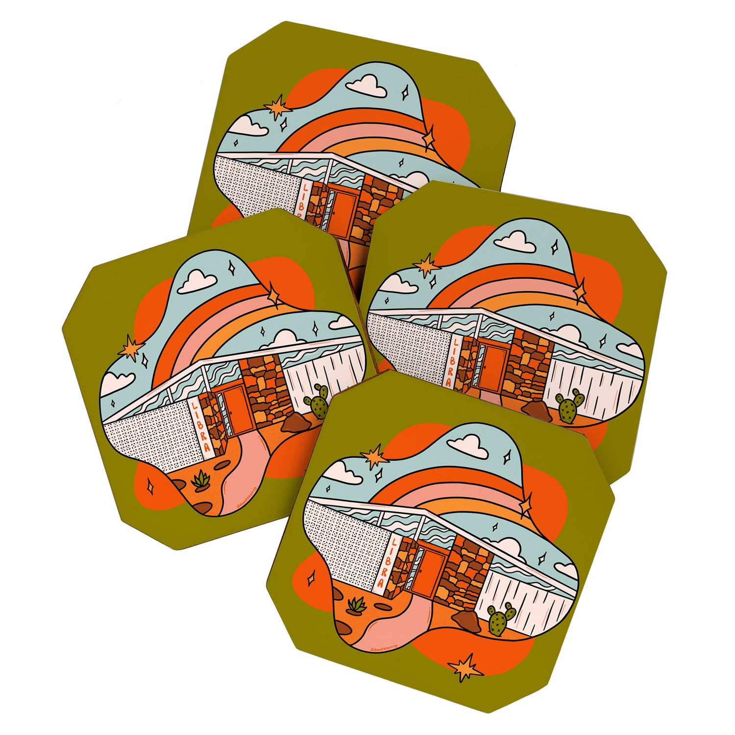 Libra Mid Century House Coaster Gallery Image 1