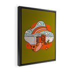 Libra Mid Century House Framed Canvas Print Gallery Image 2