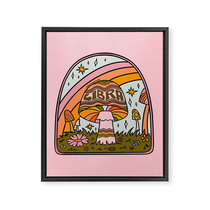 Libra Mushroom Framed Canvas Print Gallery Image 1