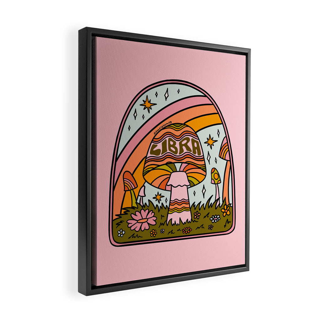 Libra Mushroom Framed Canvas Print Gallery Image 2