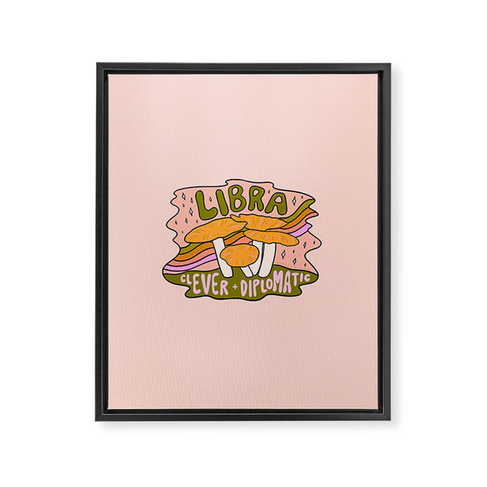 Libra Mushroom Framed Canvas Print Gallery Image 1