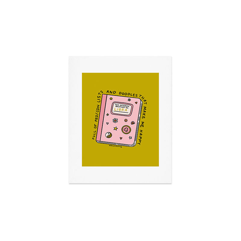 Libra Notebook Art Print Gallery Image 1