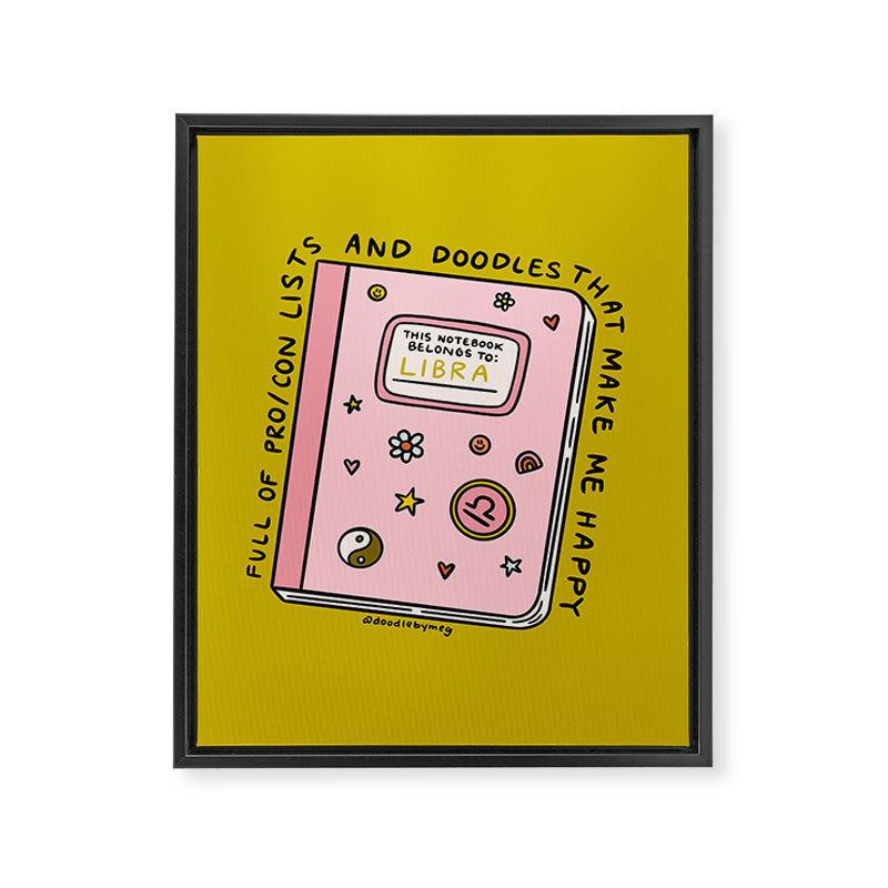 Libra Notebook Framed Canvas Print Gallery Image 8