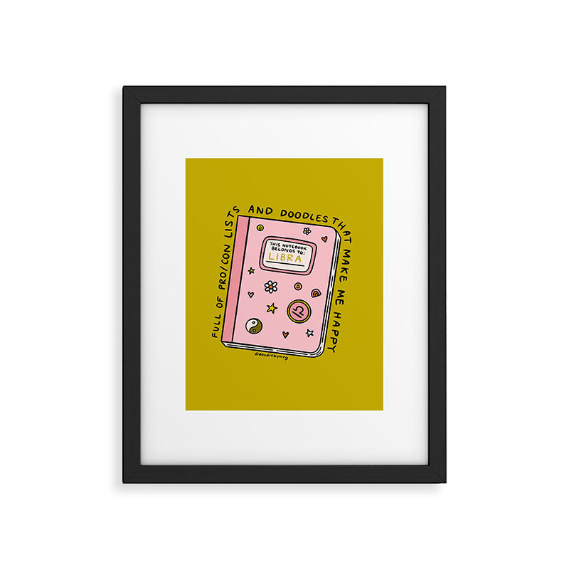 Libra Notebook Framed Art Print Gallery Image 6