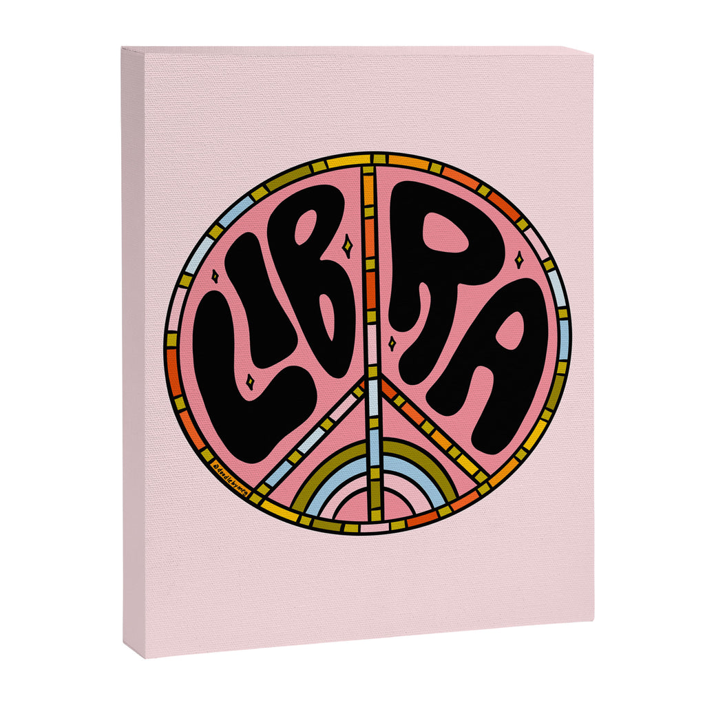 Libra Peace Sign Canvas Print Gallery Image 8